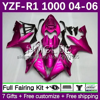 Carenado Para YAMAHA YZF-R1 YZF1000 YZF R1 R 1 1000 CC 137No.154 1000CC YZFR1 04 05 06 YZF-1000 2004 2005 2006 Cuerpo Metálico de color Rosa Imagen