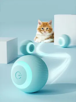 Eléctrico Gato Bola de Juguetes Automático Inteligente Gato Juguetes para Gatos de Formación Auto-movimiento Gatito Juguetes para Interiores Interactivo de Juego Imagen