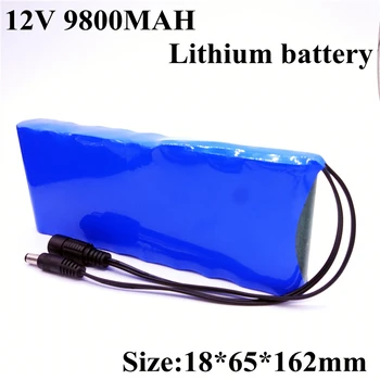 Ltihium Paquete de Baterías de 12v 9800mAh 18650 batería de 11.1 V Li-ion Batería para Cámara de los Niños en el Coche de Juguete de la Hernia de la Lámpara +12.6 v 1A Cargador Imagen